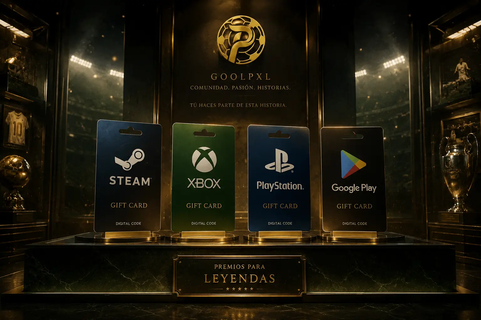 Gift cards del giveaway GoolPxl